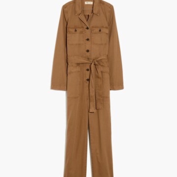 Madewell Long-Sleeve Tie-Waist Fatigue Jumpsuit - Picture 5 of 7